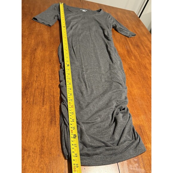 A Pea In The POD Grey Maternity Bodycon Dress XS T-Shirt X-Small Scrunch Sexy - Picture 5 of 9